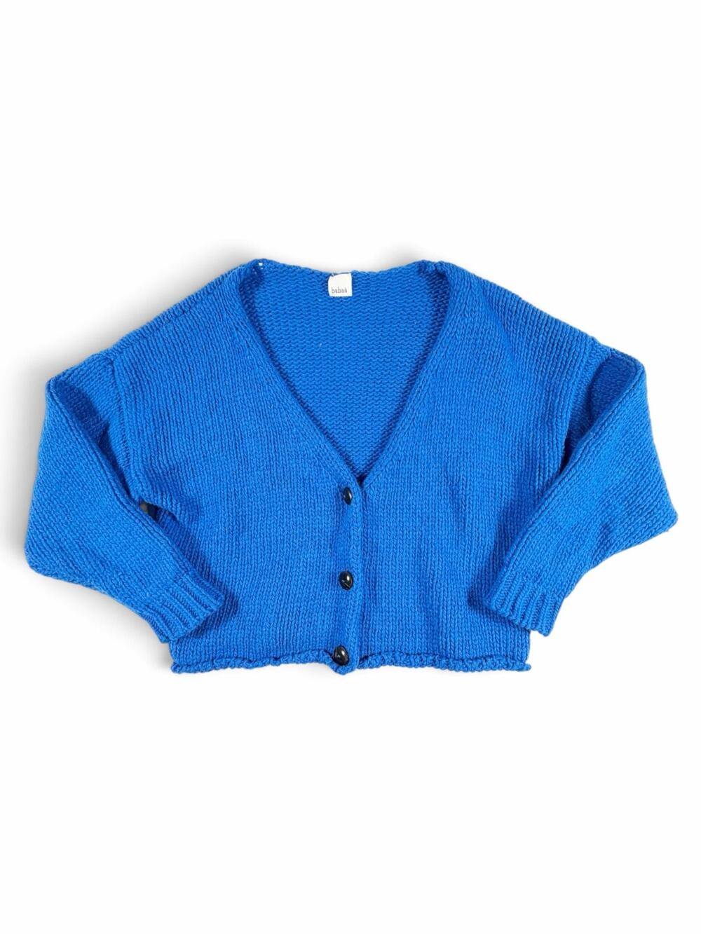 Babaa Cardigan No57 Women’s Eco Wool Cardigan Winterskies Blue One Size